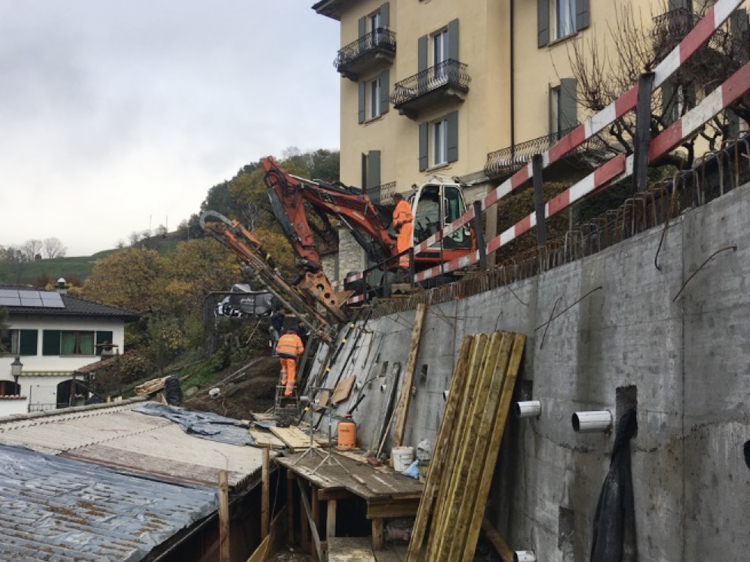 Breggia - Bruzzella - Consolidamento muro esistente in Via ala Pascùa