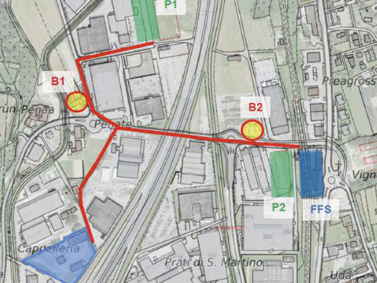 Perizia di mobilità per domanda di costruzione di due stabili amministrativi per azienda privata a Mendrisio